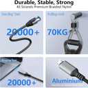 USB C to Ethernet Cable 10 FT, Gigabit Network, Round Type C to RJ45 LAN Cord, Directly Connected, Thunderbolt 3/4 Compatible, for MacBook Pro/Air, iPhone 15, iPad Pro, Galaxy, Smartphone, Laptop, PC