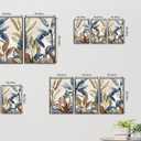 Large Framed Botanical Wall Art - Tropical Leaf Wall Decor 20"x28" Set of 3 Beige Boho Art Prints Minimalist Palm Painting Rustic Plant Canvas Pictures for Living Room Bedroom Office Artwork, 20"x28"x3 Framed
