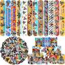 Lcnjscgo 74 PCS Four Wheeler ATV Party Favors, 24 PCS ATV Slap Bracelets 50 PCS ATV Stickers ATV Birthday Party Decorations Supplies Gifts for Kids Classroom Rewards