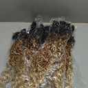 Cicihair Goddess Locs Crochet Hair Brown 18 Inch 7 Packs Faux Soft Pre Looped Braids Curly boho Synthetic Hippie Extensions (18 Inch, 1B/27)