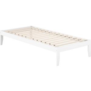AFI Colorado Twin XL Size Platform Bed with Charging Station in White