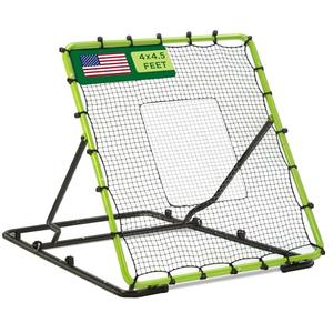 Baseball Rebounder Net Bounce Back Net Fielding Trainer for Baseball and Softball Pitch Back Rebound Practice with 3 Ball Return Angles for Ground Line Drive Fly Balls UV Resistant