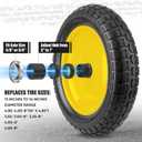 TICONN 4.80/4.00-8 Tire, 16" Flat Free Wheelbarrow Tire and Wheel