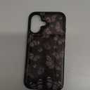 Uppuppy for iPhone 16 Wallet Case - Fits 4 Card Slots, Compatible with MagSafe for Women Aesthetic Durable PU Leather Credit Card Holder Kickstand Phone Cover for Apple 16, Black Butterfly