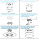 2 Pack 24W LED Ceiling Lights for Office Hallway Bedroom, 12 Inch Dimmable Flush Mount LED Ceiling Light Fixture, 6500K/5000K/4000K/3500K/3000K Adjusted Modern Lamps (Cloud Blue Sky Cover) (Black)