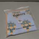 Coastal Indoor Outdoor Throw Pillow Cover ONLY, 18"x18" Water Repellent for Couch, Patio, Backyard, Baby Blue Orange Floral with Piping