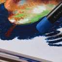 SoHo Urban Artist Fine Textured Professional Pastel Paper Pad - 140 lb. - 18x24 Acid-Free Fine Textured Canvas Paper with Glassine Sheets, 20 Perforated Sheets, Durable Oil Pastel Paper for Artists