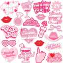 xo, Fetti Bachelorette Photo Booth Props - 24 Pieces, pre-Assembled - Rose Gold Future Mrs Party Decorations, Bride to Be, Bridal Shower