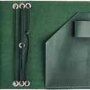 Genuine Leather A6 Journal Cover – Refillable Handmade Notebook Cover with 3 Elastic Bands, Pen Loop & Card Pockets – Travel Diary Case Fits A6 4.1" x 5.8" Notebooks (Paper Not Included), Green