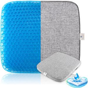remedic Waterproof Gel Seat Cushion with Built-in Incontinence Pad Comfortable Chair Cushion for Long Sitting Absorbent, Washable, Non-Slip Support for Home, Office & Wheelchair