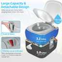 YITAHOME Portable Toilet for Adults, 5.8 Gallon Camping Porta Potty with Carry Bag, Hand Sprayer, Level Indicator, Handle Pump and Leak-Proof, Indoor Outdoor Toilet for RV Travel, Boat, Hiking, Trips