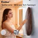 CORATED African Net Sponge Authentic, Shower Loofah Exfoliating Bath Sponge, Body Scrubber for Women and Men Daily Use Body Care, Travel Portable Bath Accessories Gifts for Women (Linen & Brown)