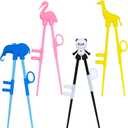 4 pcs kid chopsticks, Training Chopsticks for Toddler Beginners Baby Children , training chopsticks with animals.