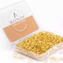 BEADNOVA 6mm Jump Rings Gold Jump Rings for Keychains Jewelry Making for Necklace Repair (300Pcs)