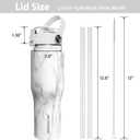 SENDESTAR Spout Lid for Hydroflask Wide Mouth Water Bottle Fits 18 oz 20 oz 32 oz 40 oz 73 oz,Chug Cap Flexible Handle Compatible, Takeya, Simple Modern, Wide Mouth Water Bottle