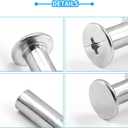 2 x 50 Sets M5 x 50mm Chicago Screw Posts Binding Screws, Phillips Chicago Binding Screws Assorted Kit for Leather, Scrapbook, Book, Photo Albums