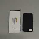 Miracase Ultra Slim Designed for iPhone SE 2022(3rd Gen)/iPhone SE 2020(2nd Gen)/iPhone 7/iPhone 8 Case with Screen Protector, Multi-Color Silicone Shockproof Phone Case(Black)