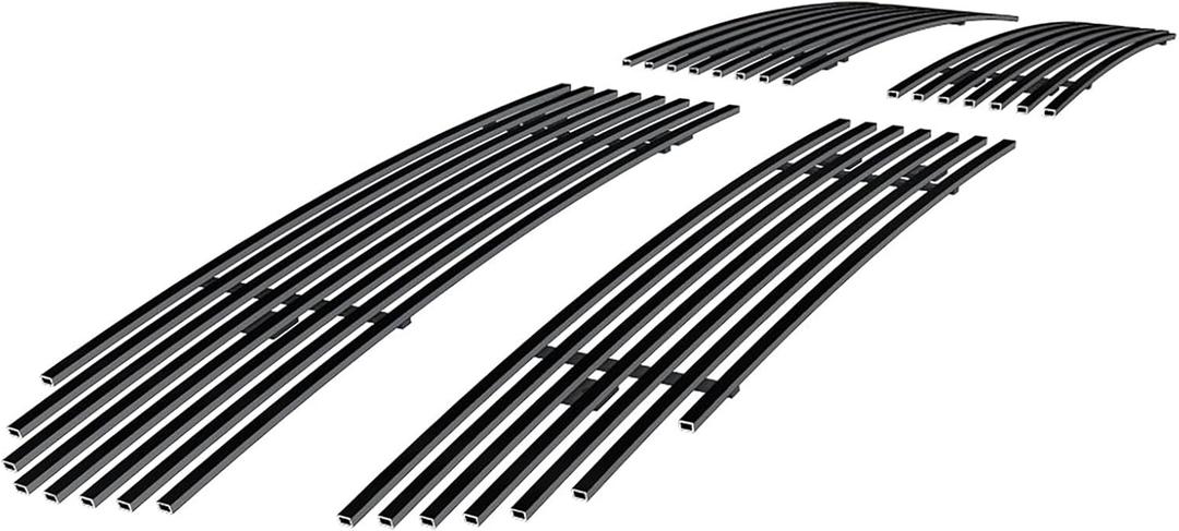 APS Compatible with Ram 1500 2013-2018 & 19-21 1500 Classic Honeycomb Style Only Main Upper Stainless Steel Black 8x6 Horizontal Billet Front Grill Grille Insert D65919J