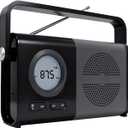 2026 Upgraded Digital AM/FM Radio & Portable Speaker - Bluetooth 5.4 with LCD Display, Battery Operated & Wall Plug-in,Headphone Jack - Easy to Use Gifts for Seniors (Portable Speaker)