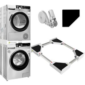Kiss Core 29 inch Washer Dryer Stacking Kit, Universal Stacking Kit for Washer and Dryer, Adjustable 29"/28"/27"/26"/25"/24" Washer and Dryer Stacking Kit with Ratchet Strap