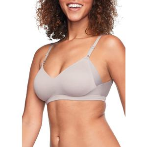 Warner's Women's No Side Effects Underarm and Back-Smoothing Comfort Wireless Lift T-Shirt Bra Rn2231a (Medium, Mink)