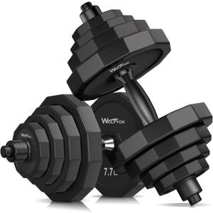 KISS GOLD Weights Dumbbells Set, Adjustable Dumbbell Sets 22Lbs 4.4Lbs 66Lbs 88Lbs with Solid Steel, Barbell Free Weight Set with Connector Workout Home Gym Equipment for Men Women Strength Training Shaping