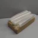 JOLLY CHEF 100 Pack Plastic Champagne Flutes Disposable 4.5 oz Gold Glitter Plastic Champagne Glasses for Wedding, Thanksgiving Day, Christmas