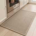 tchdio Kitchen Mats for Floor, Rubber Backed Kitchen Rugs Non Slip Washable, Superior Absorbent Kitchen Rug-Mat Easy to Clean, Comfort Kitchen Floor Mat Front of Sink (Beige, 20" 32")