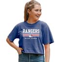 Blue 84 Women's NHL Officially Licensed Crop Top T-Shirt Ringspun Team Color, S