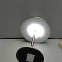 Portable LED Mushroom Table Lamp, Cordless Desk Night Light with 5200mAh Rechargeable Battery, Stepless Dimming Small Lamp with 3 Colors and Brightness Control for Bedroom/Bar/Coffee shop (Silver)