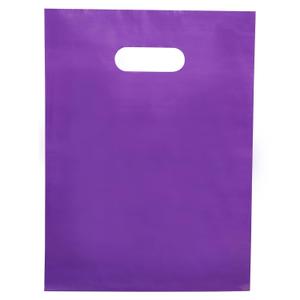 100 Purple Bags 1.5Mil Purple Goodie Bags 9"x12" Great For Merchandise Retail And Small Business Thick Glossy With Handles (Purple)