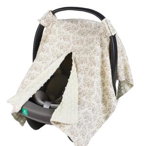 2-in-1 Baby Car Seat Cover, Baby Car Seat Canopy, Mom Nursing CoverEasy to Install ShieldMulti-Purpose | Winter Warm & Summer Shade Use (Hibiscus)