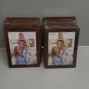 PETAFLOP Wooden 5x7 Picture Frame Set of 18, Rustic Brown Photo Frames Fits 5 by 7 for Wall or Tabletop Display