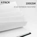 A5 Dotted Journal Spiral Notebook 8.5" x 5.7"-4 Pack Dot Grid Notebook Hardcover Notebook 120 Pages 100 GSM Thick Dotted Paper Notebook Hardcover Journal for School, Office, Artist