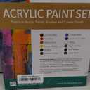 Norberg & Linden Acrylic Paint Set -12 Acrylic Paints, 6 Paint Brushes for Acrylic Painting, 3 Painting Canvas Panels - Premium Art Supplies for Adults Canvas Painting