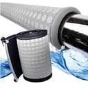 Pool Handle Rail Cover - 4 Feet Pool Handrail Covers with Zippers - Slip-Resistant Neoprene Sleeve for Inground Pool Ladders and Stairs, Gray