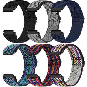 Runostrich 22mm Quick Release Elastic Band Compatible with Samsung Galaxy Watch 3 45mm/Garmin Venu 4 45mm/3 45mm/Venu 2/Vivoactive 4/Forerunner 570(47mm)/255/265/Amazfit Helio/Bip 6/5/Balance 2