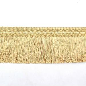 BEL AVENIR Brush Fringe Trim Basic Trim Collection 6.5 Yard x 3.54 Inches - Gold