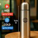 CIGACOR Stainless Steel Insulated Bottle 17oz Coffee Travel Mug Keeps Drinks Hot for 12 Hours & Cold for 24 Leakproof Lid Fits Car Cup Holders Ideal for Office, Gym & Travel