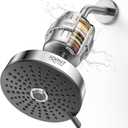Filtered Shower Head COMBO for Healthier Skin & Hair | 3 Mode High Pressure Shower Heads with 25-Stage Filtration | Removes 99.947% Chlorine & Heavy Metals | Shower Head with Filters - Chrome