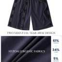 Deyeek Unisex Tear Away Shorts 9" Snap On Athletic Shorts Cotton Post Knee Hip Surgery Recovery Lounge Short with Pockets (Black, L)
