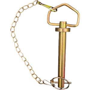 1PC Heavy Duty Steel Hitch Pin with Chain and Linchpin, Length 6 1/4inch160mm Long, for Secure Mounting of Hitches and Axles (Size: (22 x 160mm)/ 7/8inx 6-1/4 in)