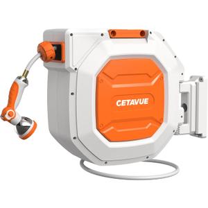 Retractable Garden Hose Reel 5/8 inch x 100 ft Wall Mounted