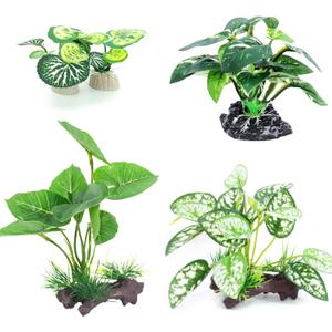 5PCS Artificial Fish Tank Plants Silk Aquarium Plants for Betta Fish
