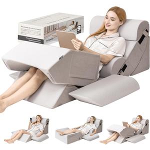 9PCS Orthopedic Bed Wedge Pillow Set for After Surgery Recovery, Body Positioners for Back and Leg Pain Relief, Adjustable Memory Foam Comfort for Sitting up in Bed, Ideal for Adult Acid Reflux & GERD 9PCS Orthopedic Bed Wedge Pillow Set for After Surgery Recovery, Body Positioners for Back and Leg Pain Relief, Adjustable Memory Foam Comfort for Sitting up in Bed, Ideal for Adult Acid Reflux & GERD