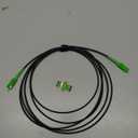 SC/APC to SC/APC Fiber Optic Internet Cable, Armored Single Mode Patch Cable, Fiber Optic Jumper Optical Patch Cord - SIMPLEX - 9/125um - OS1/OS2 Compatible, LSZH Black, 2m