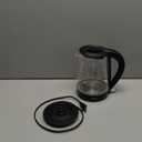 BELLA 1.7 Liter Glass Electric Kettle, Quickly Boil 7 Cups of Water in 6-7 Minutes, Soft Blue LED Lights Illuminate While Boiling, Cordless Portable Heater, Carefree Auto Shut-Off, Black