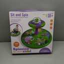 Flooyes Dinosaur Sit and Spin Toys for Toddlers Boys 1 2 3 Years Old, Birthday Gift for Boys Age 2-4 with LED Lights and Music, 360 Spin (Multicolour)