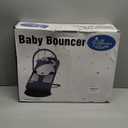 Portable Baby Bouncer Seat for Infants, 0-18 Months, 3 Modes of Use with Rocker & Stationary Options, Ergonomic Infant Chair with Hanging Toys  Grey