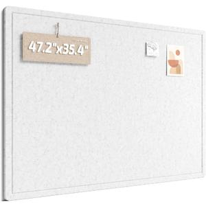 Fluxynara Felt Bulletin Board, 47.2" x 35.4", Light Gray